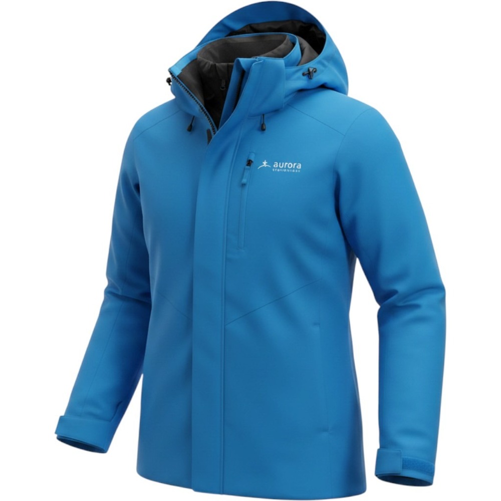XTM Performance 3-in-1 Jacket Womens XS Blue Excellent Aurora Expedition Hooded